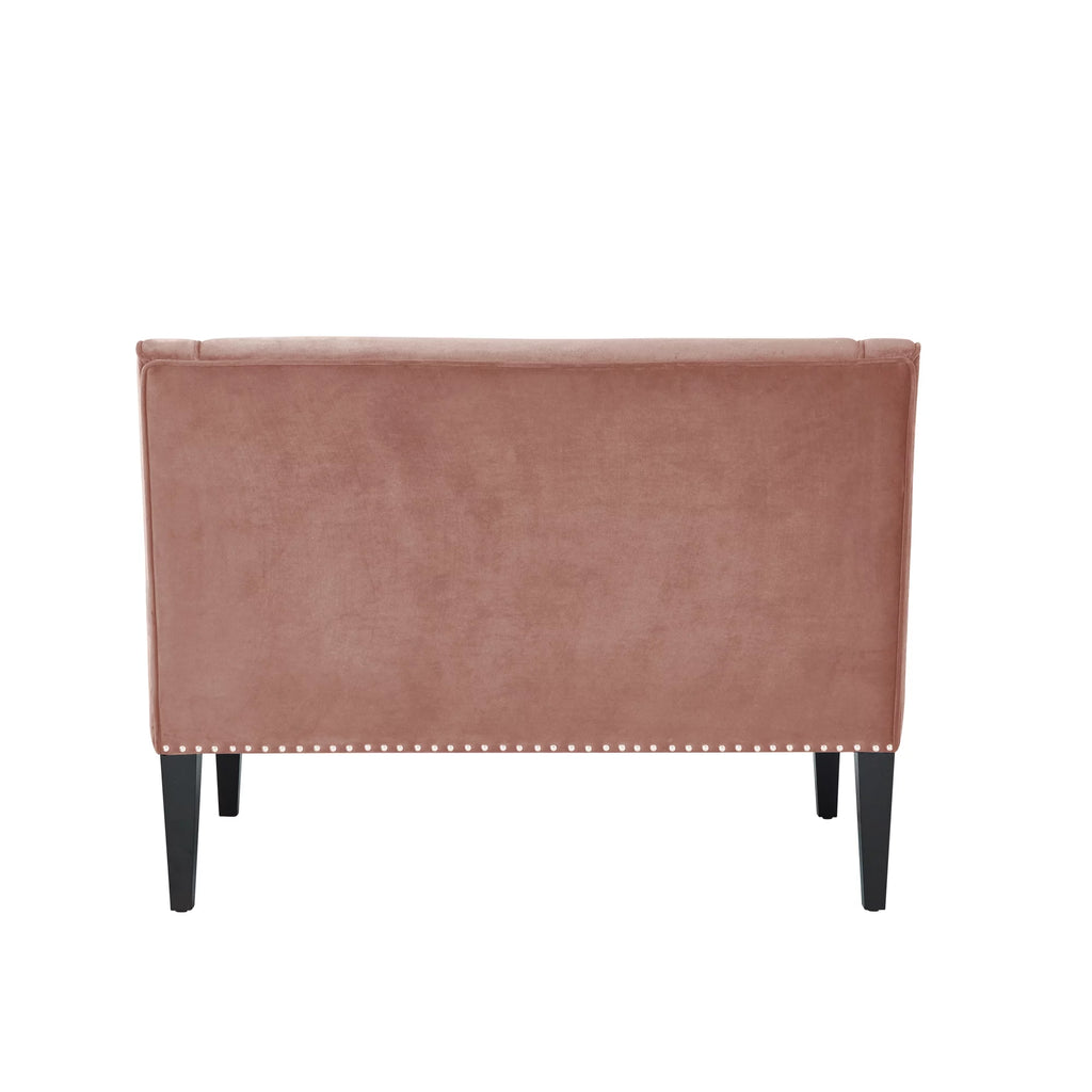 Blush Velvet Upholstered Bench K534