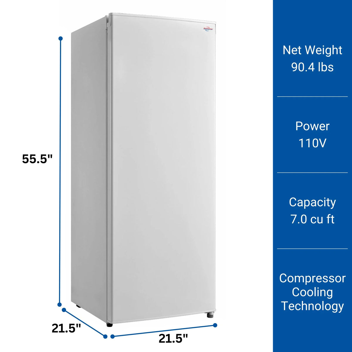 White 7.0 cu ft Upright Freezer C56764