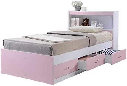 Twin Size Captain Storage Bed in White M8187