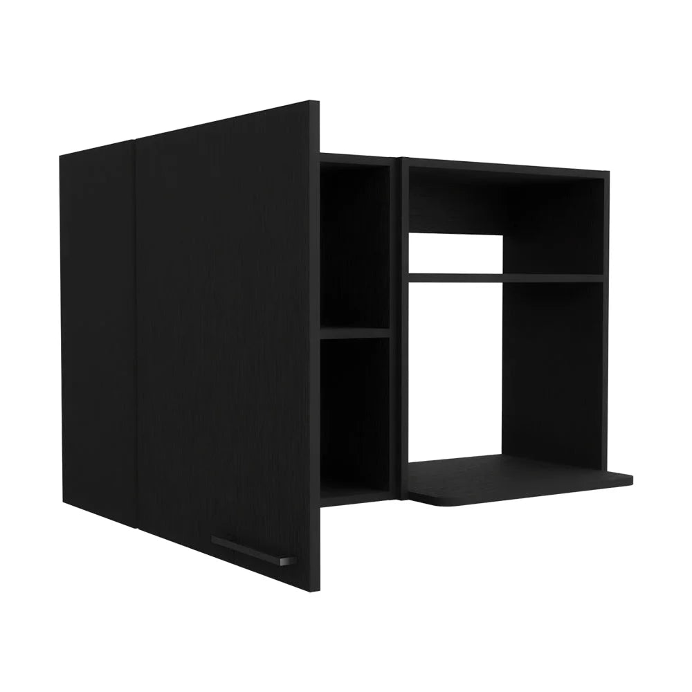 2 Piece Kitchen Set, Wall Cabinet + Utility Sink, Black Wengue Finish U37580