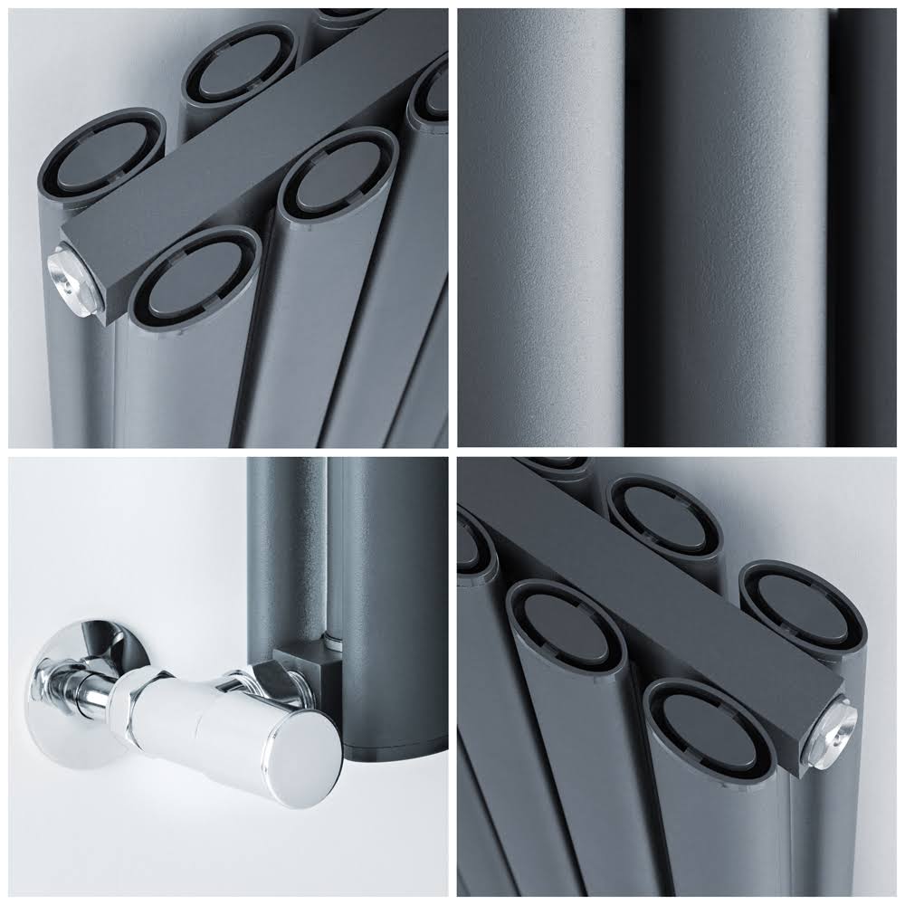 Anthracite Vertical Hot Water Radiator A256