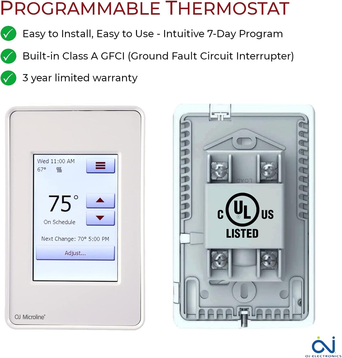 120v Electric Radiant Floor Heating Cable Set with Programmable Thermostat Q1971