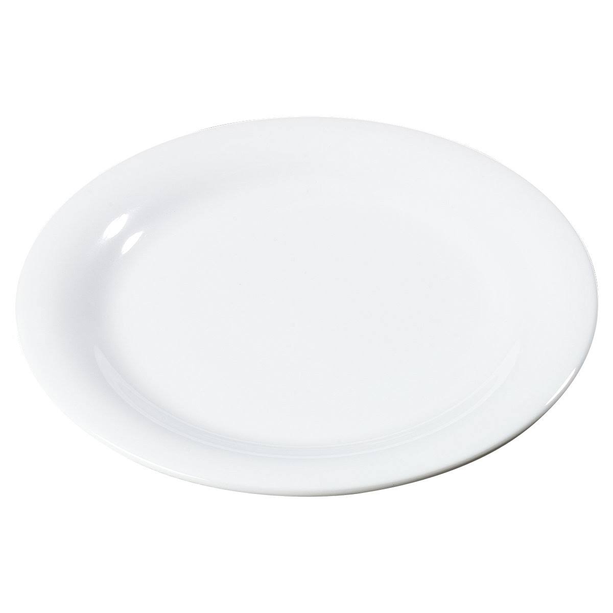 White 9x22 Melamine Narrow Rim Dinner Plate H47688