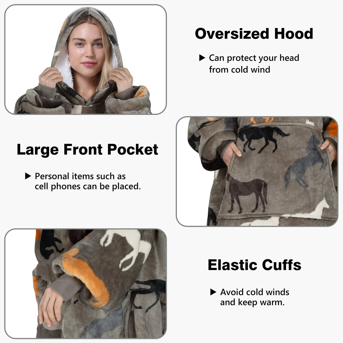 Oversized Sherpa Reversible Hoodie N862099