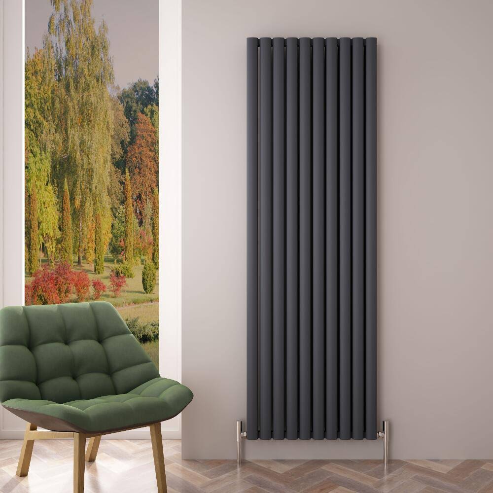 Anthracite Vertical Hot Water Radiator A256