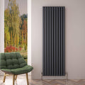 Anthracite Vertical Hot Water Radiator A256