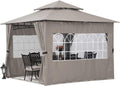 10’x12’ Outdoor Gazebo with Church Window SideWalls Y12791
