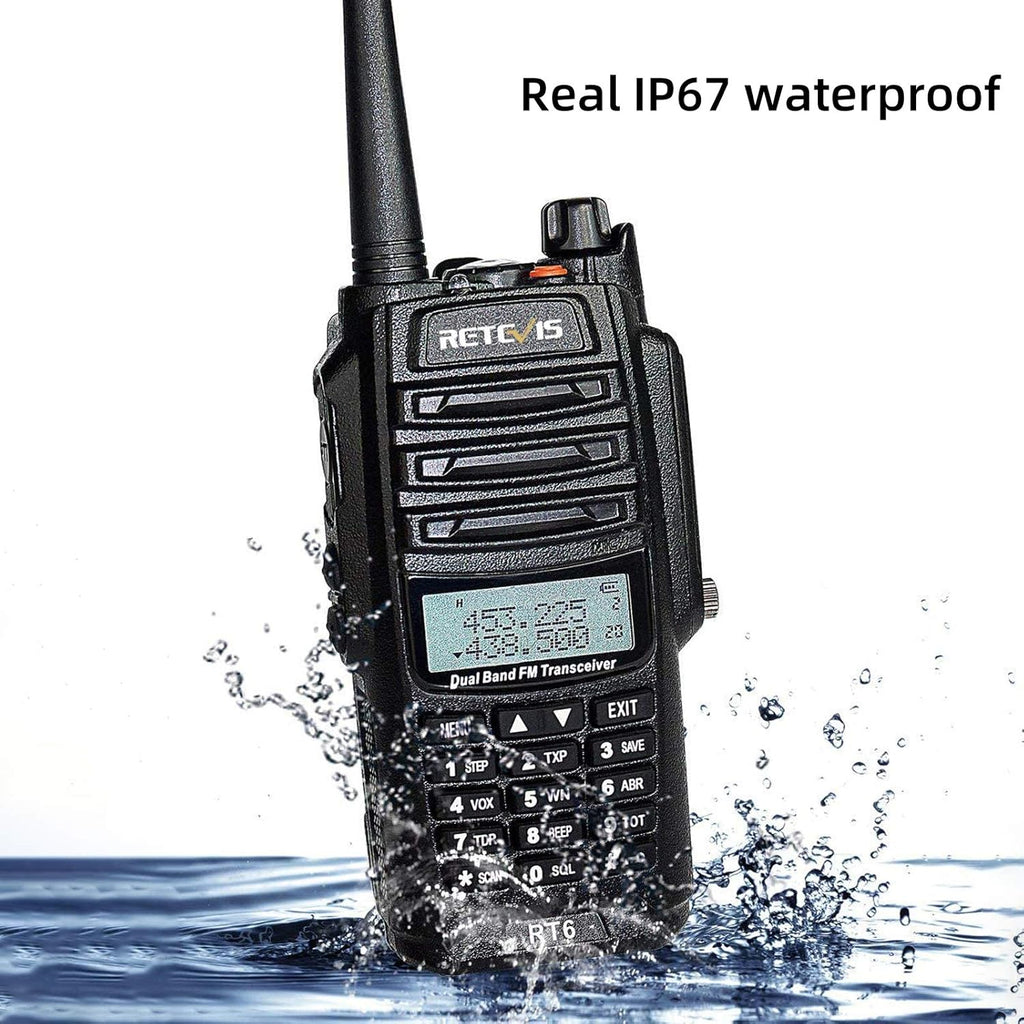 Waterproof Dual Band Rechargeable 2 Way Radio 2 Pack U261439