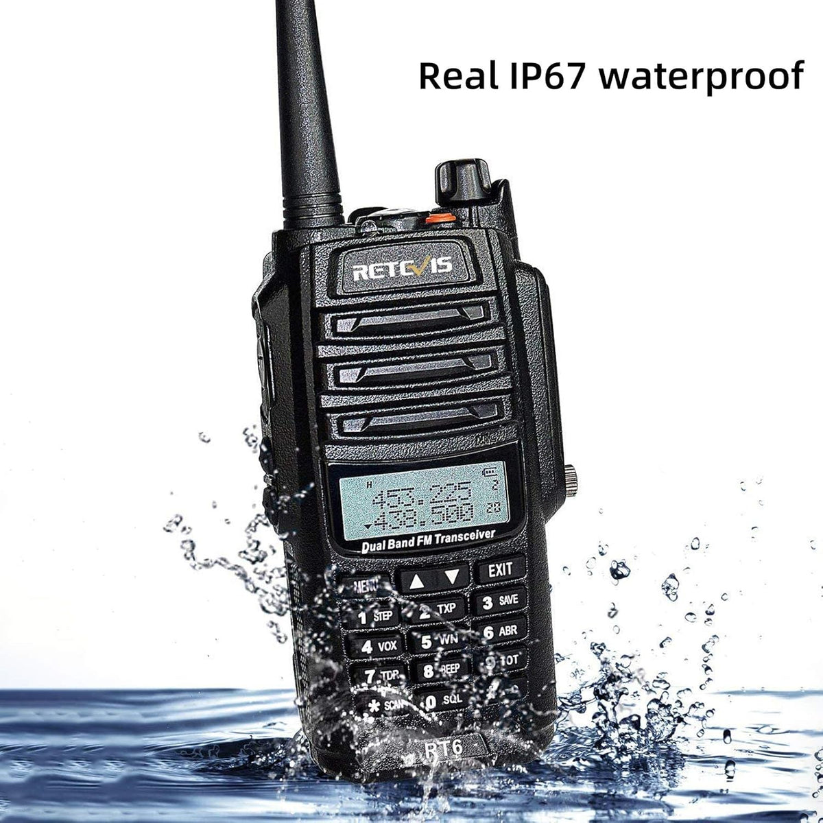 Waterproof Dual Band Rechargeable 2 Way Radio 2 Pack U261439