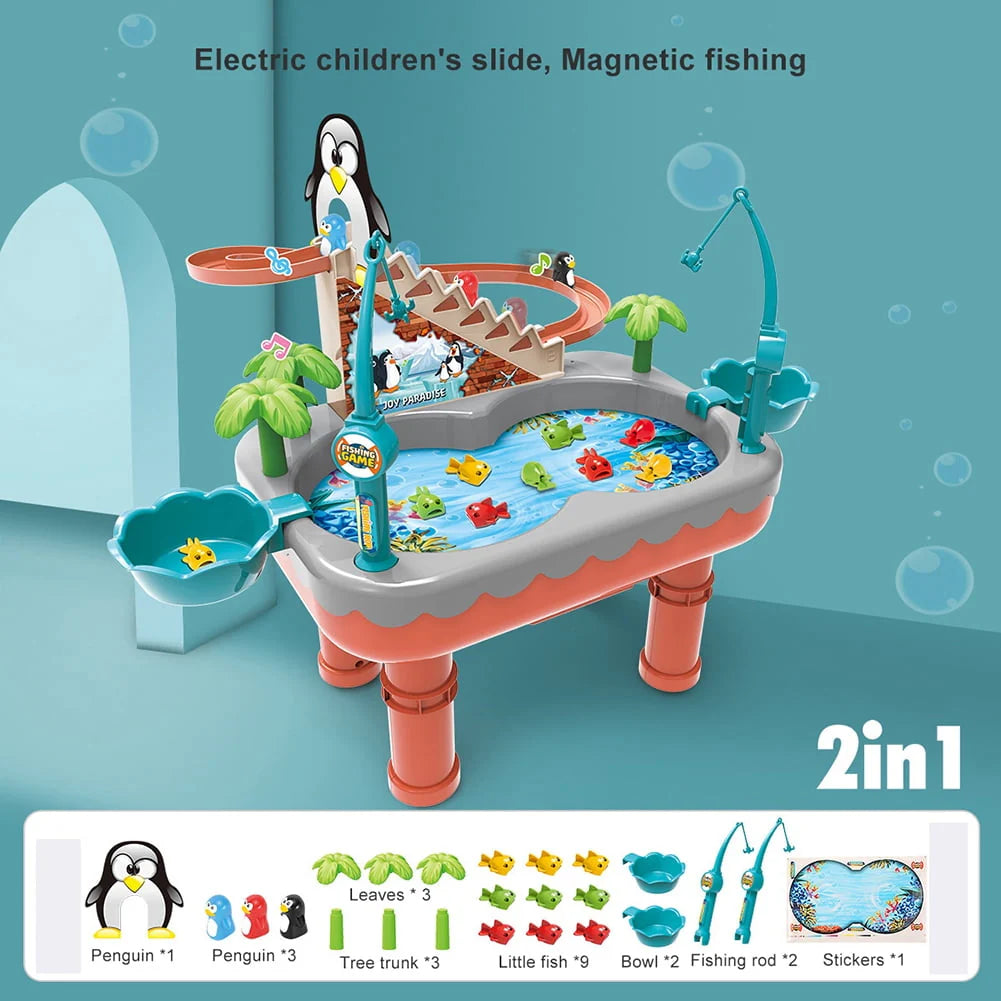 Toddler Toys Fishing Table Toys Water Table Pool Set O952