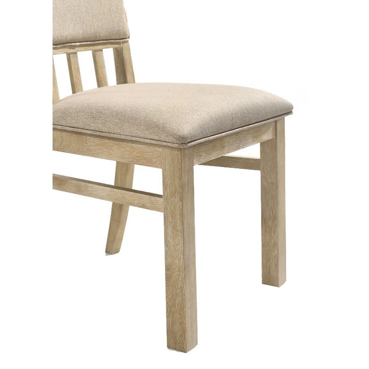 22 Inch Wood Dining Chairs Set Of 2 Beige Cushioning T536