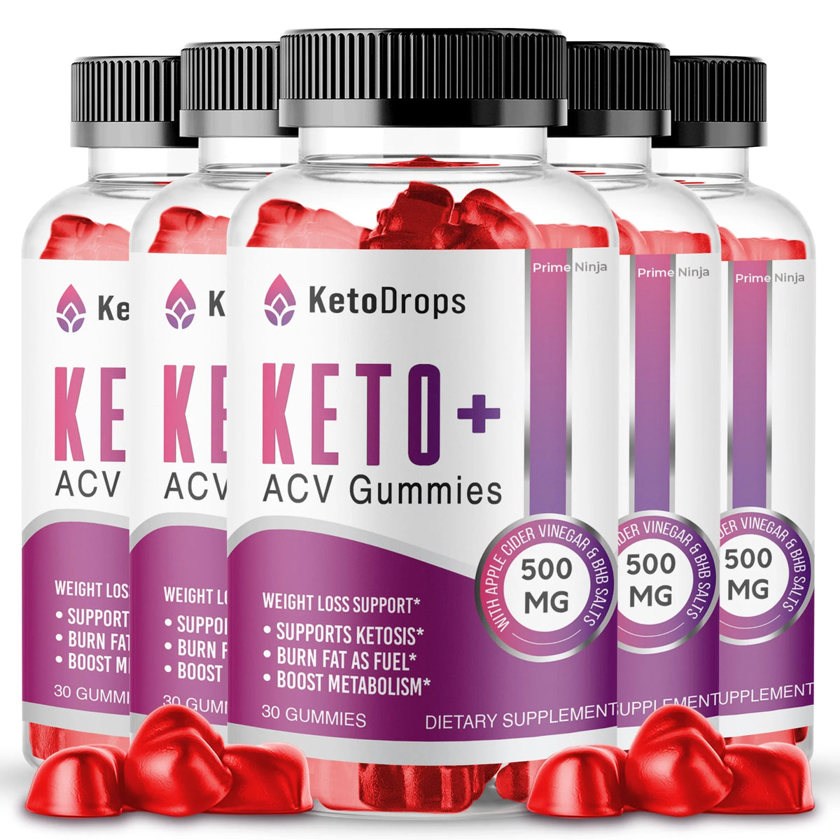 Keto Drops ACV Gummies 5 Pack B370319