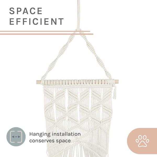 White Macrame Cat Tree T32000