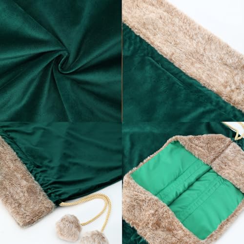 Reusable Drawstring Plush Christmas Gift Bag C838