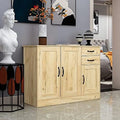 Wood Buffet Sideboard Cabinet with Adjustable Shelves E792491