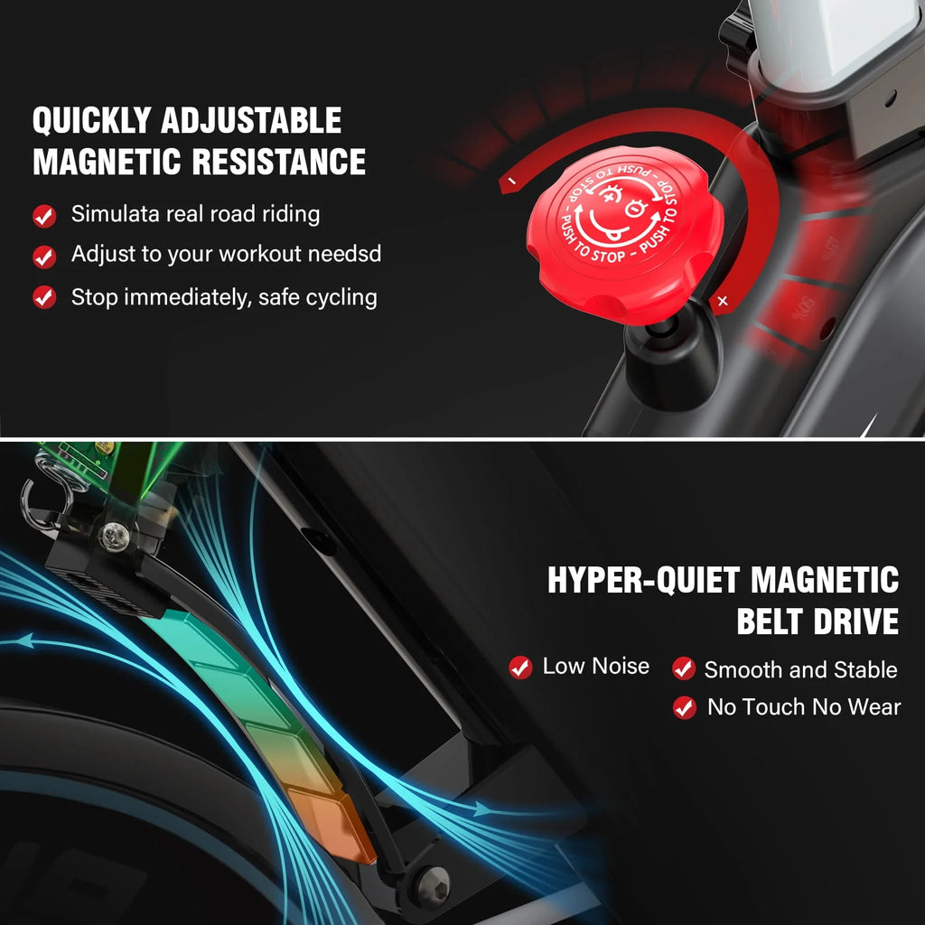 Magnetic Exercise Bike 40lbs Flywheel 350lbs K12485