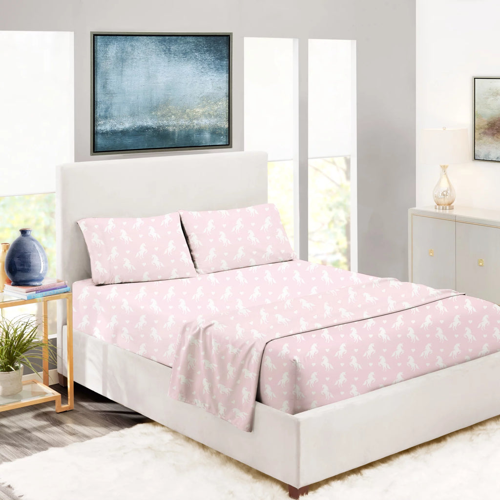 Pink 3-Pieces Microfiber Twin Sheet Sets L15569