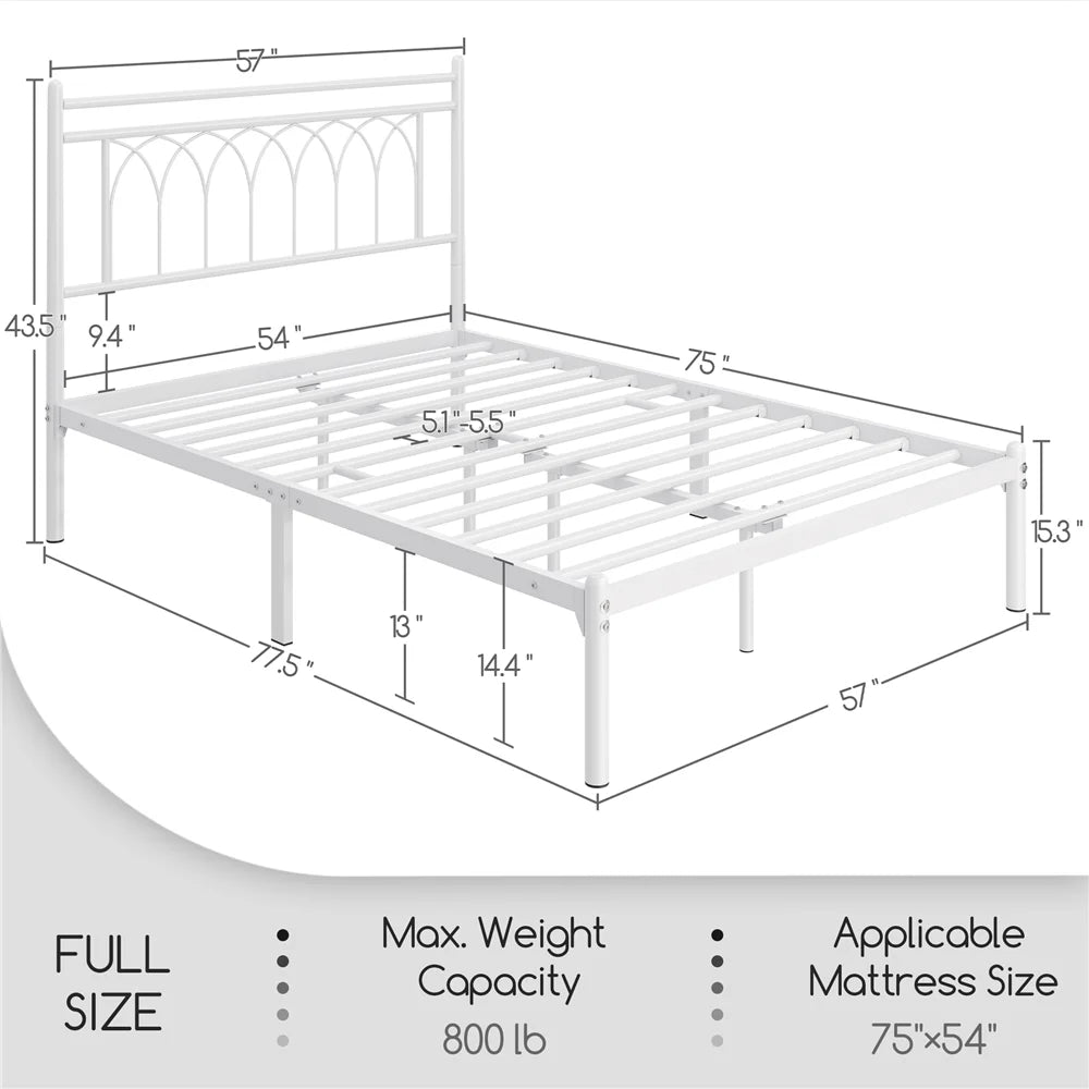 Black Queen Metal Platform Bed F569928