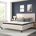 King Size Tufted Upholstered Platform Bed with Mattress I73303