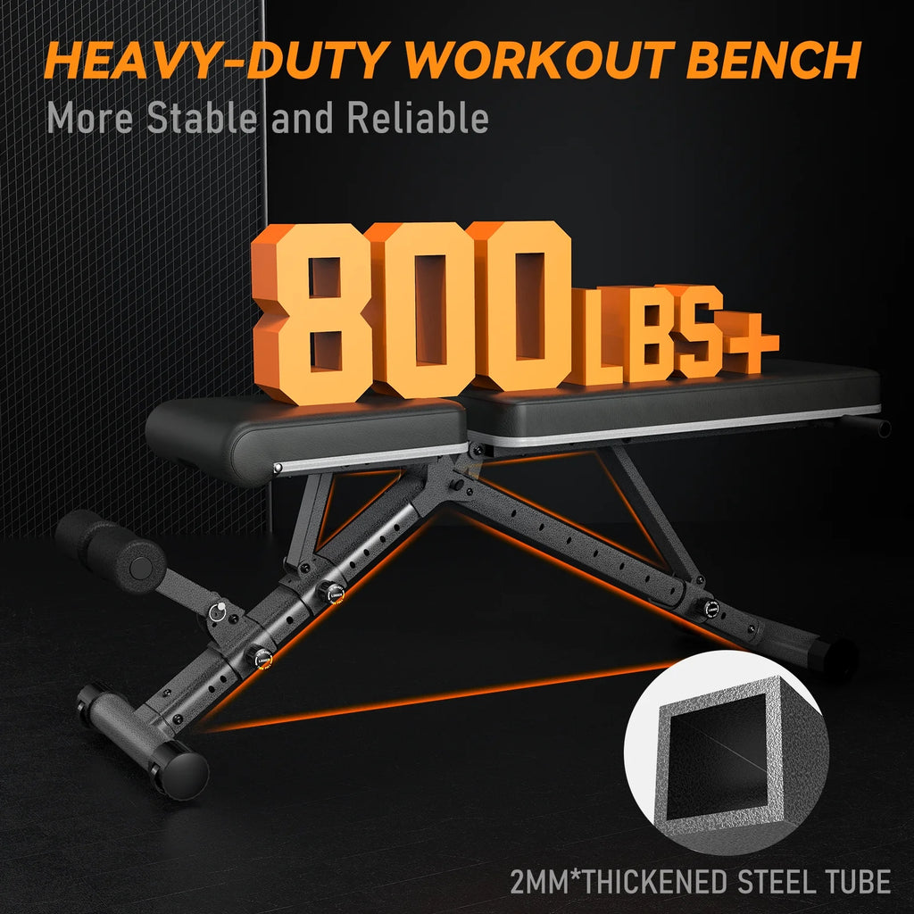 Adjustable Weight Bench 800LB Incline Decline D705