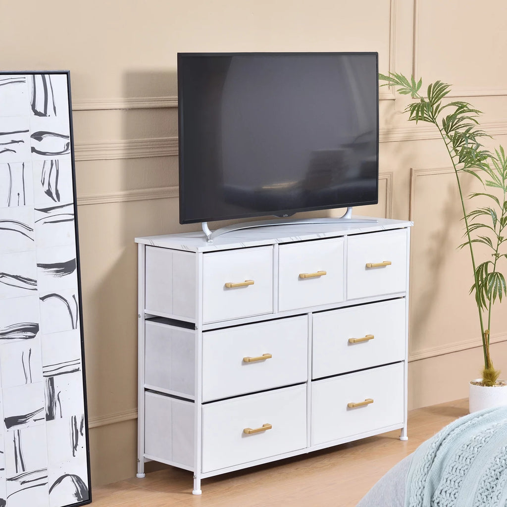 6 Drawer Fabric Dresser S365
