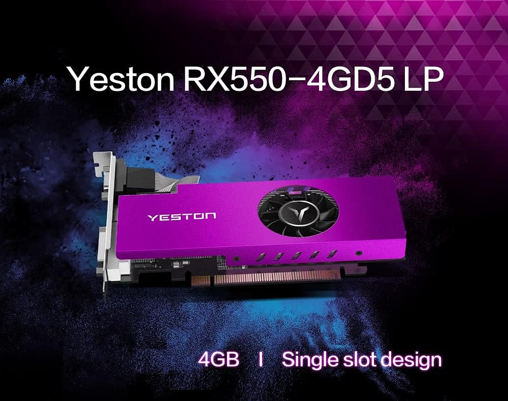 Radeon RX550 4G GDDR5 Low Profile Graphics Card G22596