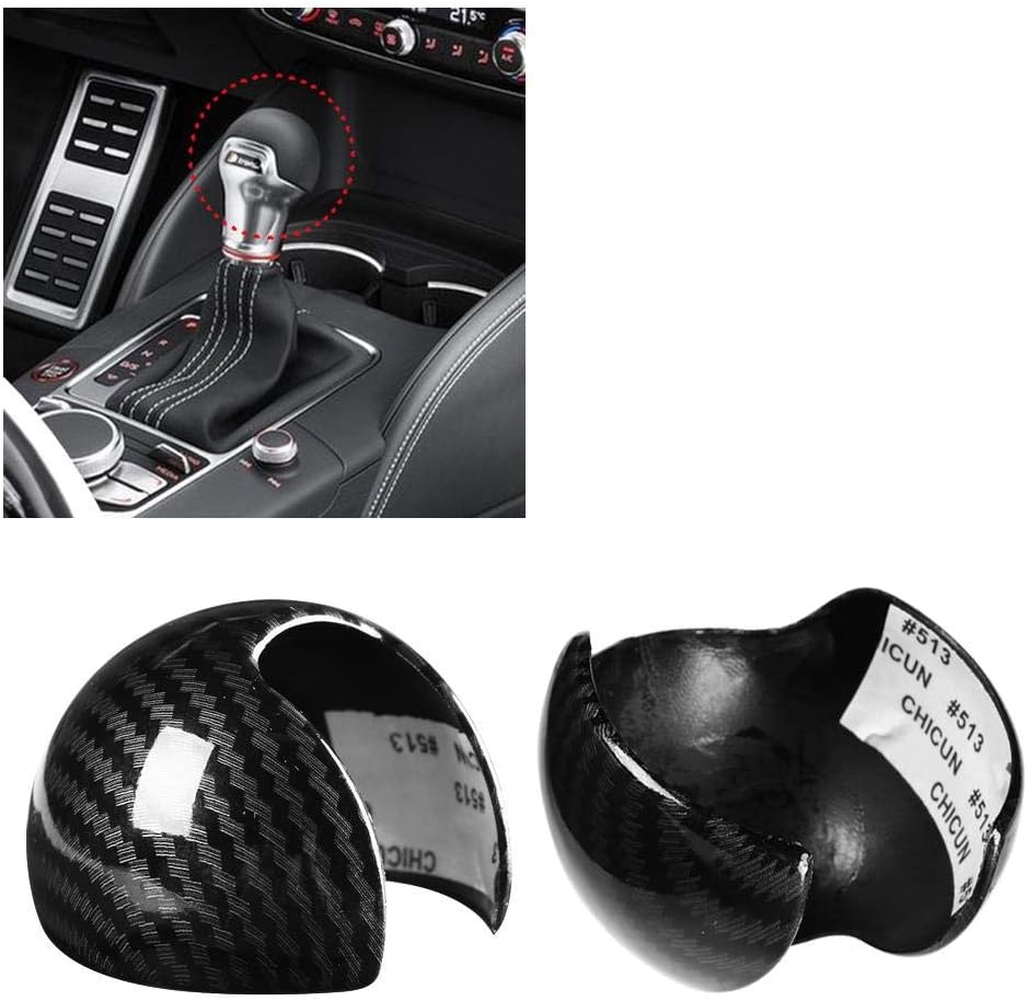 Carbon Fiber Style Car Gear Shift Knob Head Cover Cap E6593