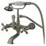 Oil Rub Bronze Wall Mount Clawfoot Tub Filler with Hand Shower F6344
