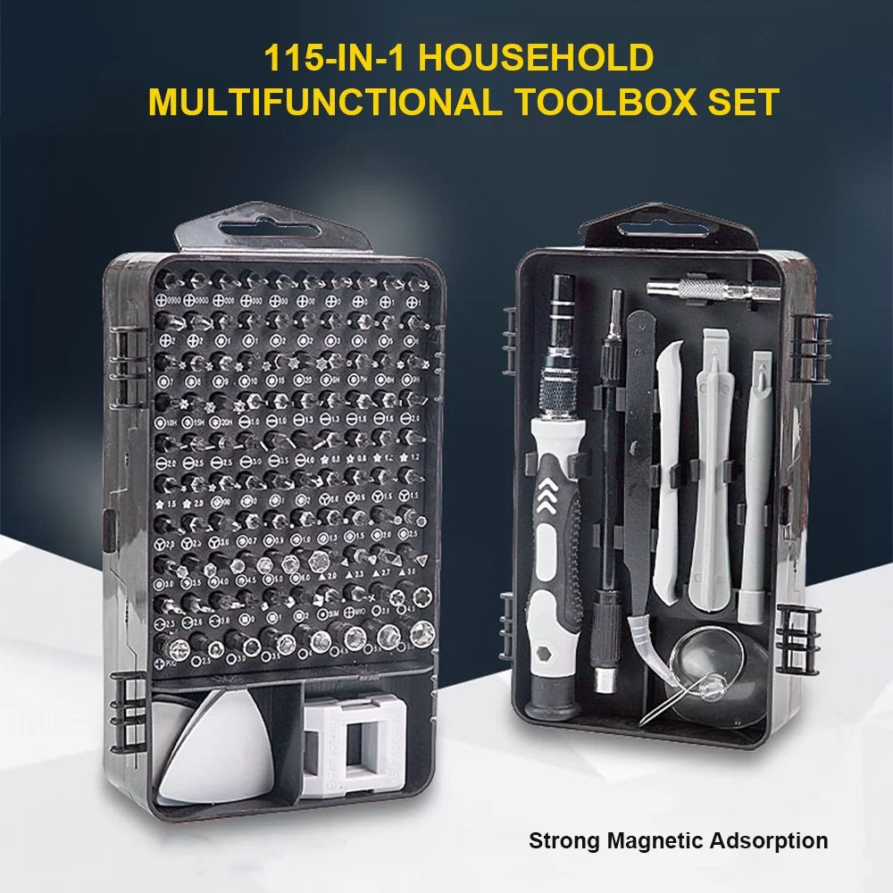 115-In-1 Household Toolbox Set with 98 Bits D14853