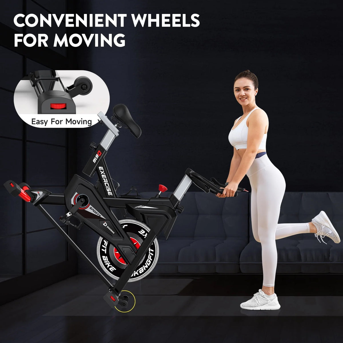 Magnetic Exercise Bike 40lbs Flywheel 350lbs K12485