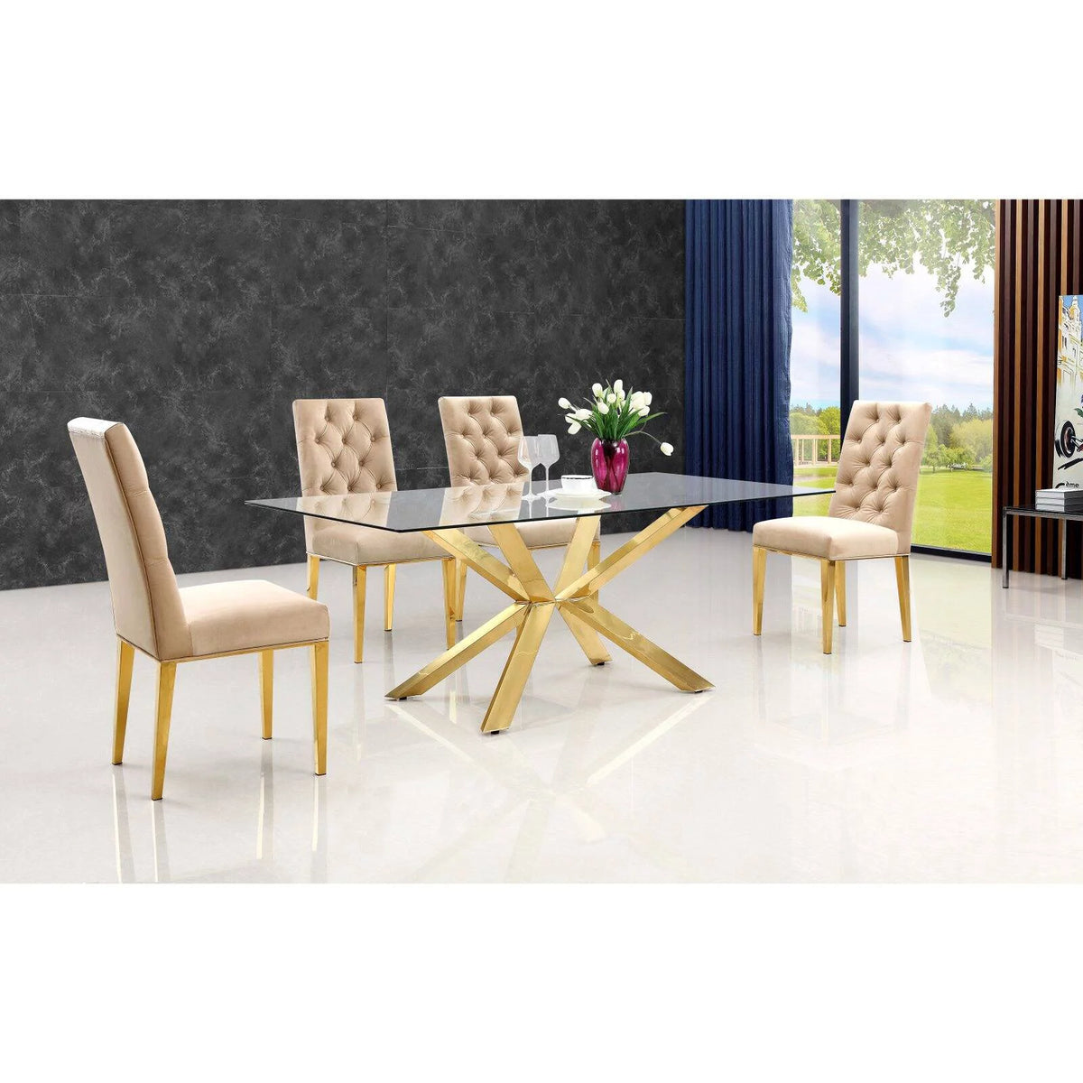 Gold Dining Table W561