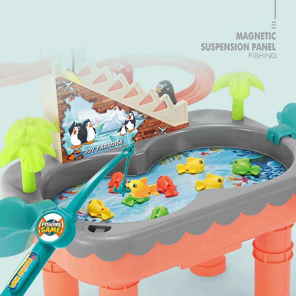 Toddler Toys Fishing Table Toys Water Table Pool Set O952