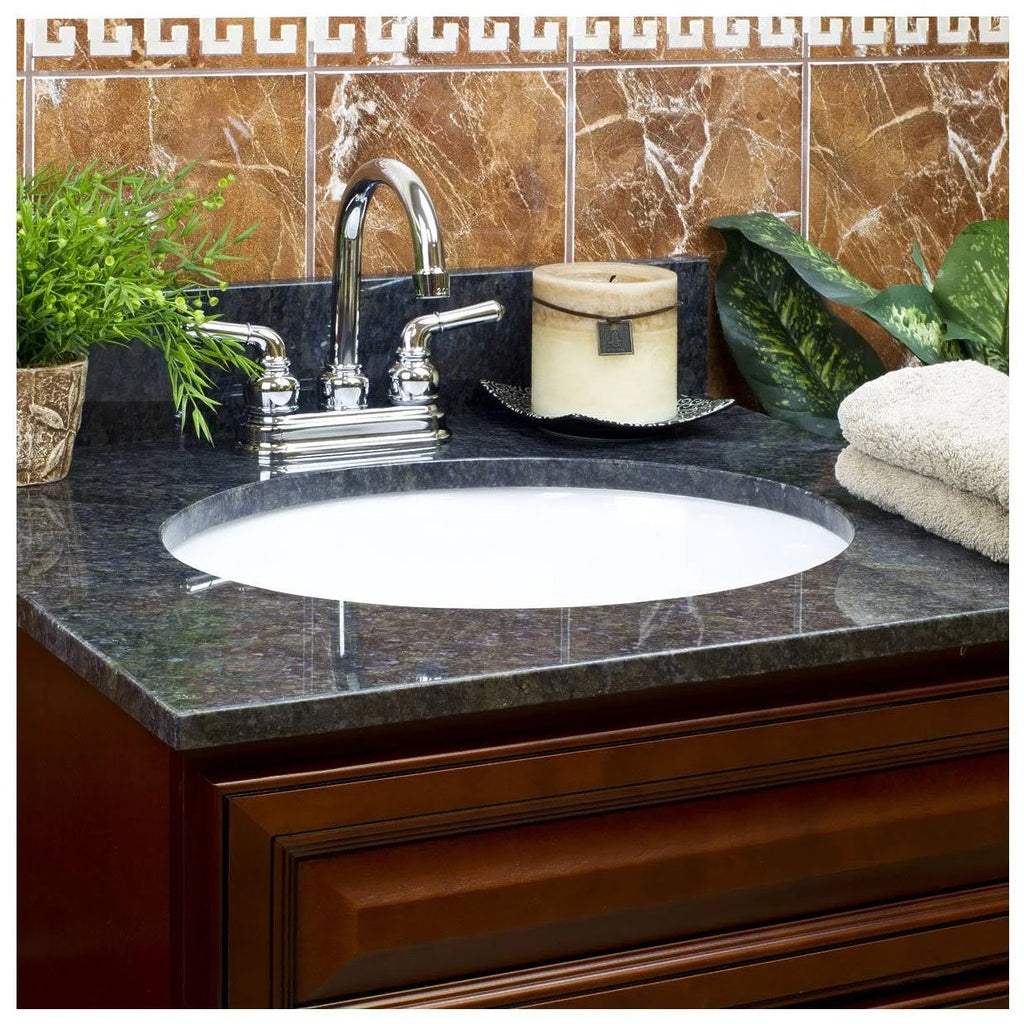 Blue 49W 22D Single Vanity Top with Backsplash O2167