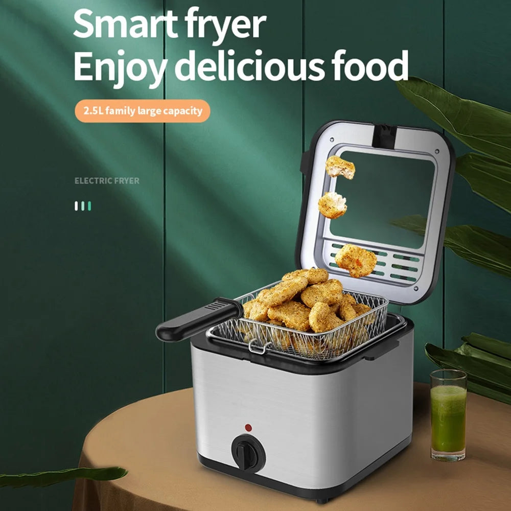 2.5L 1000W Stainless Steel Electric Fryer C225958