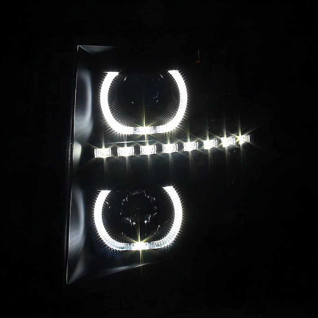 Black Smoked LED Projector Headlights and Tail Light T47686