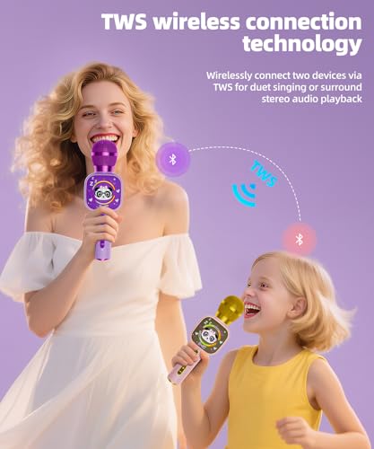 Bluetooth Karaoke Microphone Toy with LED Lights C64392