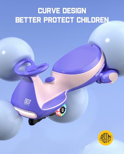 12V Electric Wiggle Car with Pedal, Rechargeable Battery, 2 Speed, Flashing Wheels, Blue T8774