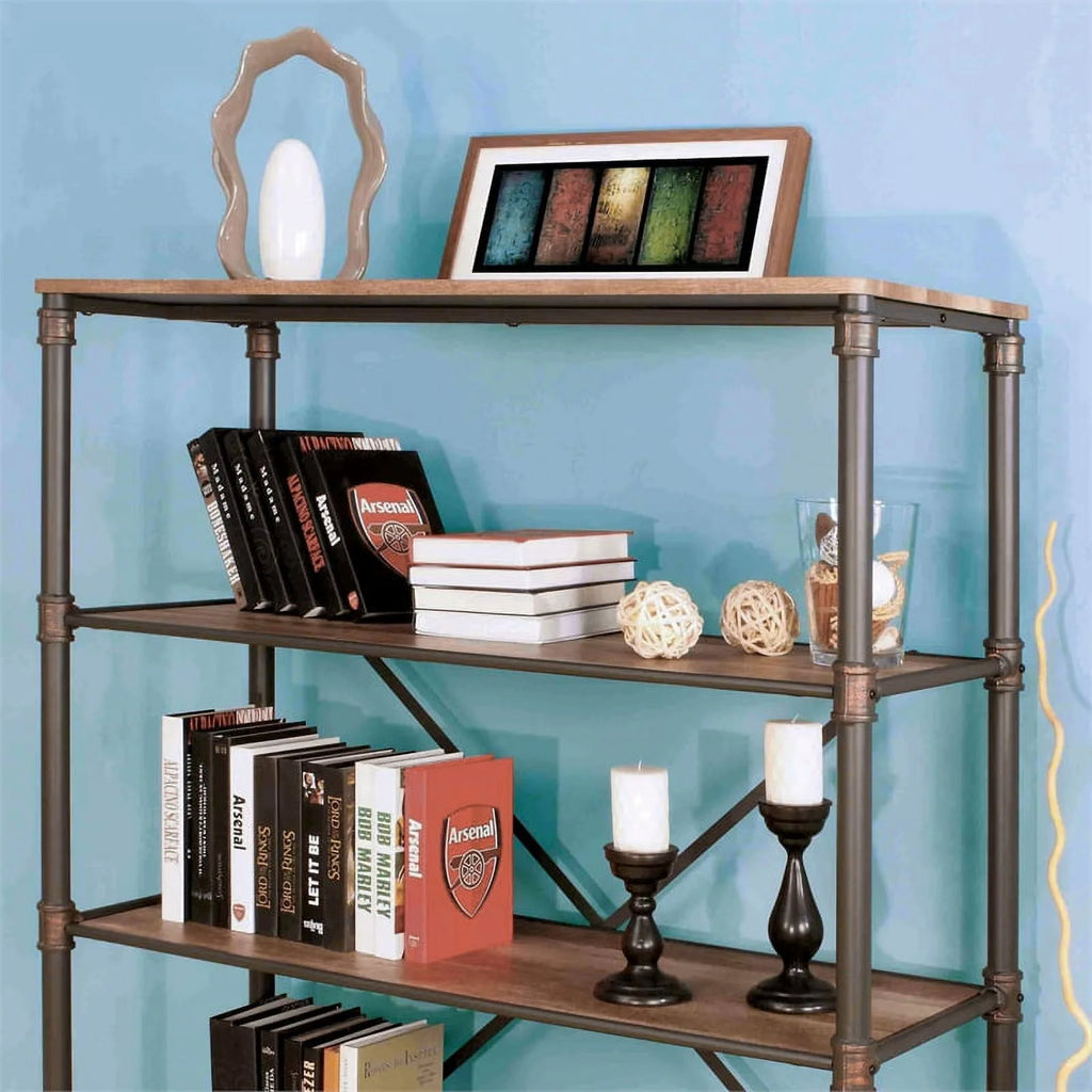4-Shelf Metal Bookcase E5057