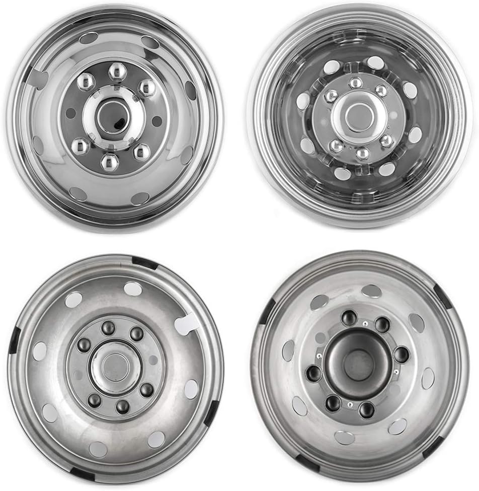 17inch Polished Stainless Steel 8 Lug Wheel Simulators K345
