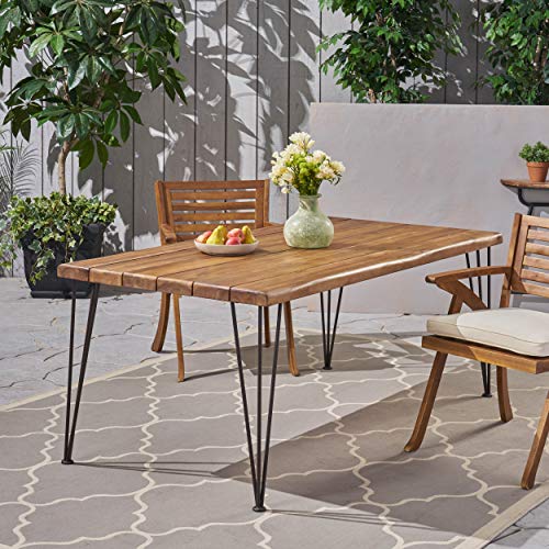 Acacia Wood Rectangular Patio Dining Table F628086