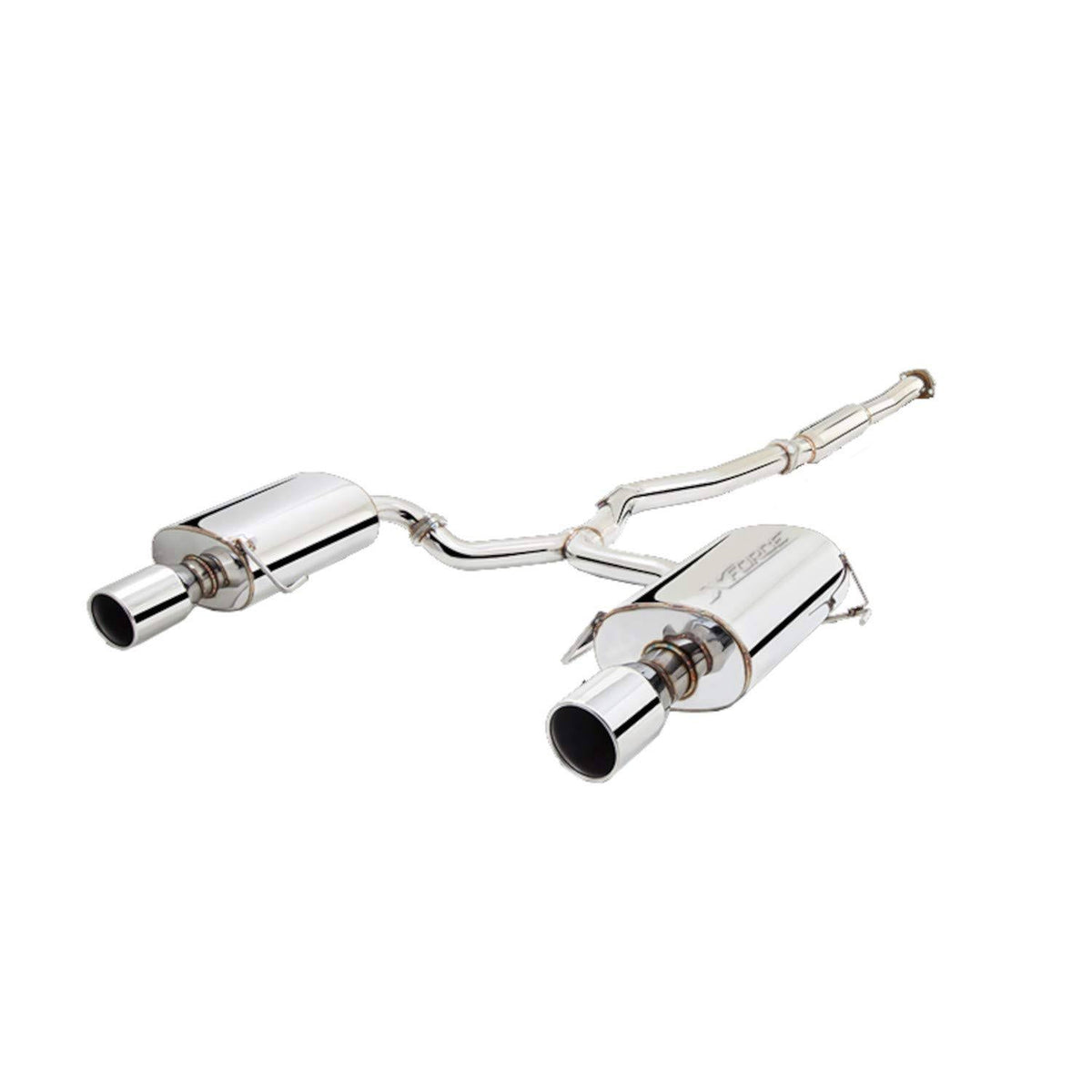 Stainless Steel 3 inch Cat-Back Exhaust System with Dual Side Oval Mufflers J475