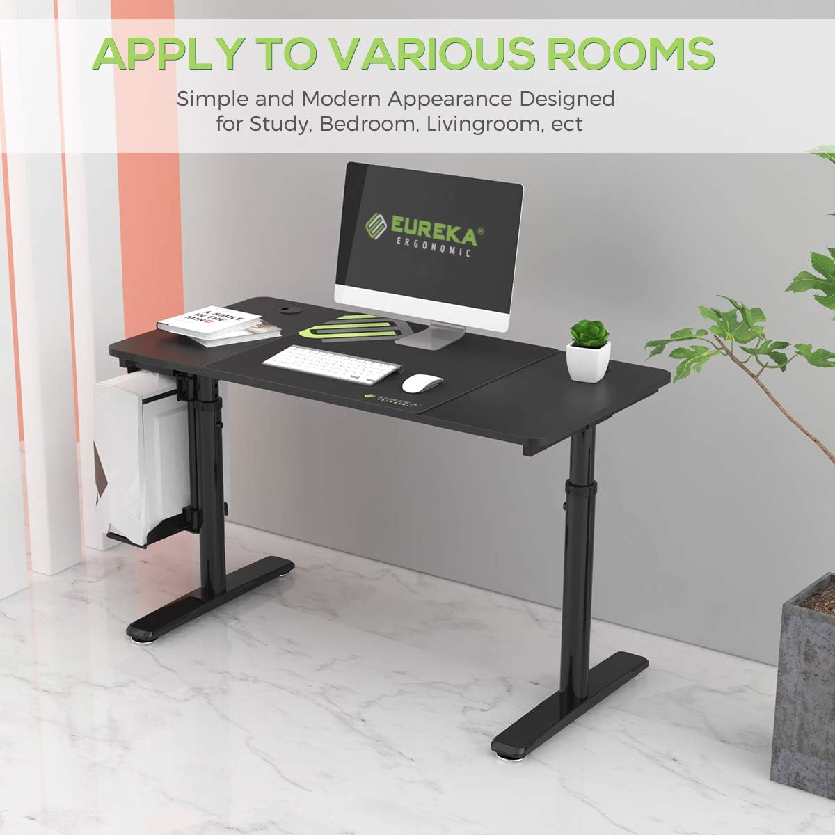 47 Inch Black Adjustable Computer Desk X98103