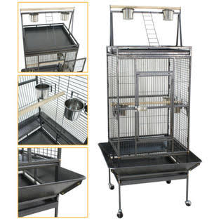 68x22 inch Bird Cage with Stand Metal Wheel Z9980