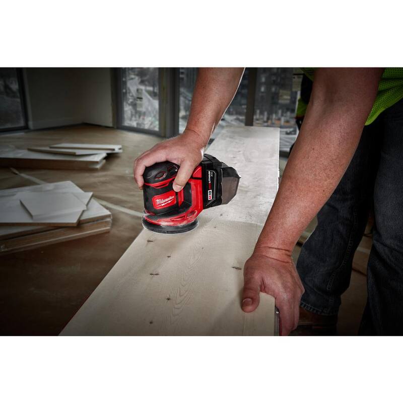 18V Cordless Random Orbit Sander with Battery and Charger U450833