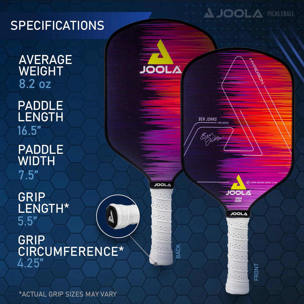 Blue 16mm Pickleball Paddle D6465