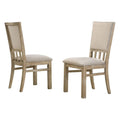 22 Inch Wood Dining Chairs Set Of 2 Beige Cushioning T536