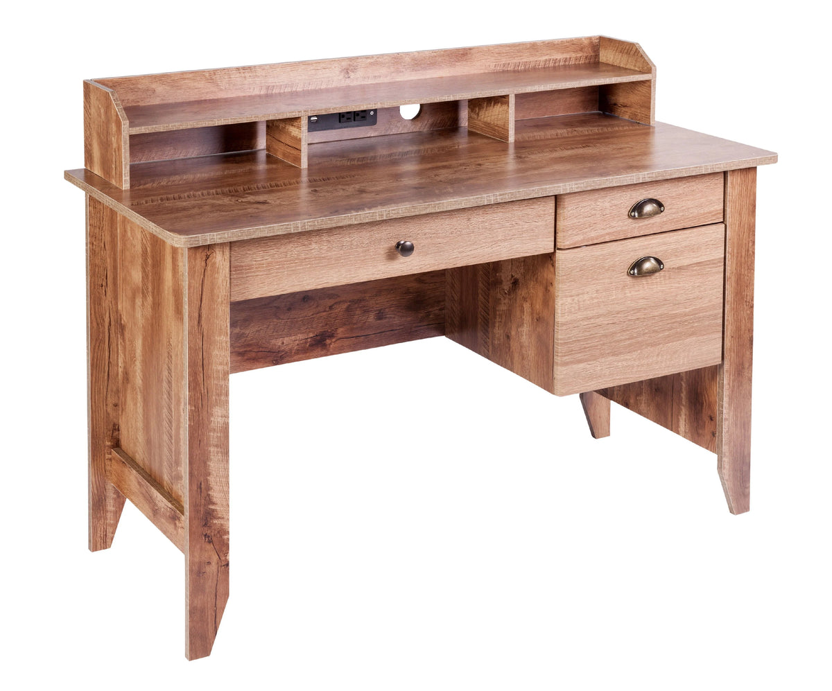 Executive Desk with Hutch, USB and Charger Hub I712