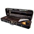 Full Size Oblong Violin Hard Case with Hygrometer Black/Brown J566345