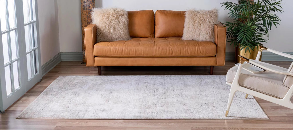 9' x 12' Ivory Low-Pile Rug C705
