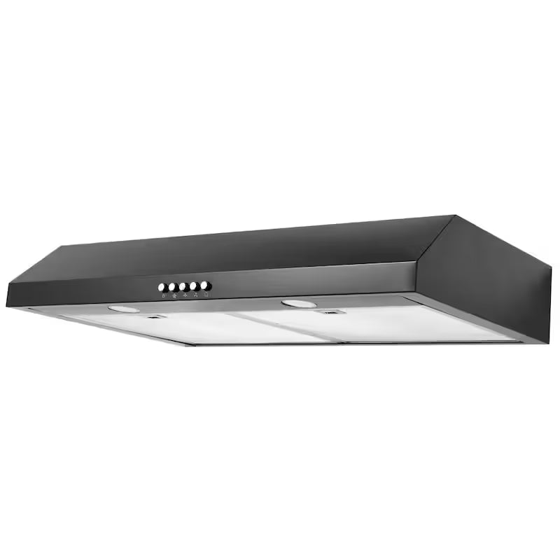 30 in. 320 CFM Convertible Under Cabinet Range Hood in Black T719